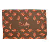 Rode bladeren, naam bruin kussensloop (Voorkant)