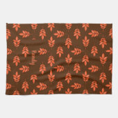 Rode bladeren, naam bruin theedoek (Horizontaal)