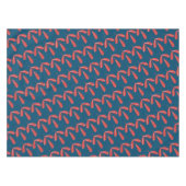 Rode bladeren op blauw tafelkleed (Voorkant (Horizontaal))