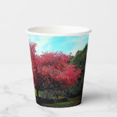 Rode bladeren papieren bekers (Achterkant)