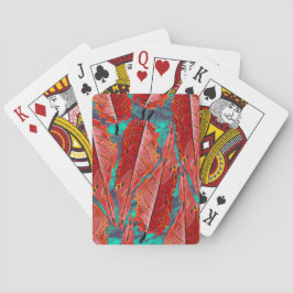 Rode Bladeren Pokerkaarten