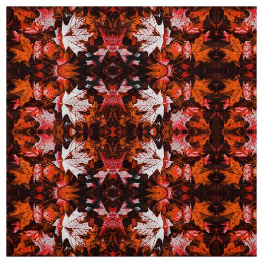 Rode bladeren van Herfst Stof (Swatch)