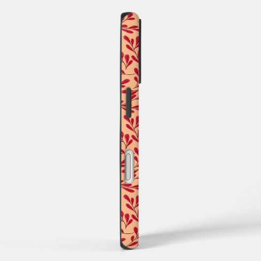 Rode Bladerige Takken Naadloos Patroon Case-Mate iPhone Case (Achterkant / Rechts)