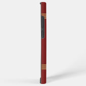 Rode  bladmantel met gouden strepen samsung galaxy hoesje (Rechterkant)