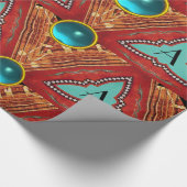 RODE BLAUW ABSTRACTE GEOMETRISCHE DRIEHOEK GEM MON CADEAUPAPIER (Hoek)