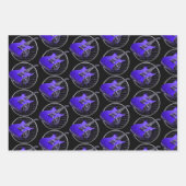 Rode Blauw en Paarse elektrische gitaren Inpakpapier Vel (Voorkant 3)