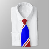 Rode Blauw en witte streep Stropdas (Gebonden)