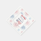 Rode Blauw op 4 juli vuurwerk 1e verjaardag Servet (Hoek)