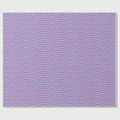 Rode blauw-witte Chevron Stripes - Abstract Trippy Cadeaupapier (Vlak)