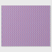 Rode blauw-witte Chevron Stripes - Abstract Trippy Cadeaupapier (Vlak)