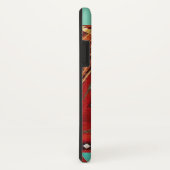 RODE BLAUWE ABSTRACTE GEOMETRISCHE DRIEHOEK MONOGR Case-Mate iPhone CASE (Achterkant/rechts)