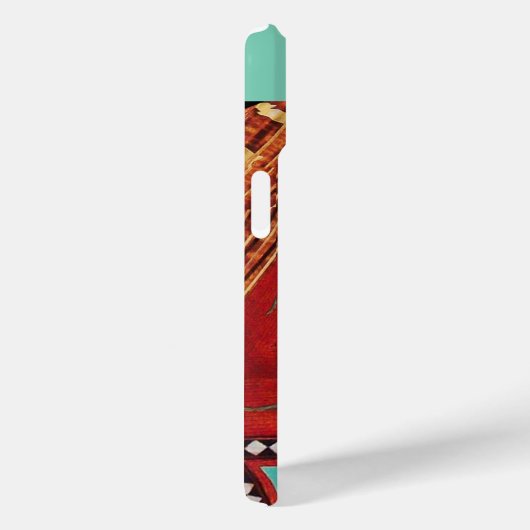 RODE BLAUWE ABSTRACTE GEOMETRISCHE DRIEHOEK MONOGR Case-Mate iPhone CASE (Achterkant / Rechts)