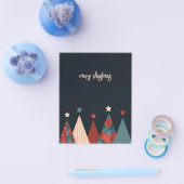 Rode blauwe abstracte kerstboom, seizoensgebonden flyer (Enkel)