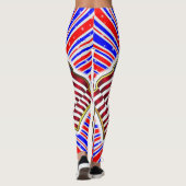 Rode Blauwe Amerikaanse Vlag Leggings (Achterkant)