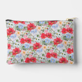 Rode Blauwe Aquarel Bloemen  Etui (Achterkant)
