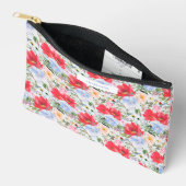 Rode Blauwe Aquarel Bloemen  Etui (Open)