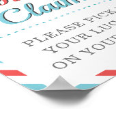 Rode Blauwe Bagage Claim Reizen Vliegtuig Favoriet Poster (Hoek)