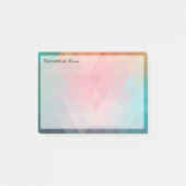 Rode blauwe Blauwgroen geometrische hoeken Post-it® Notes (Voorkant)