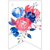 rode, blauwe bloem, gelukkige verjaardag, BUNNING Vlaggetjes (Eerste vlag)