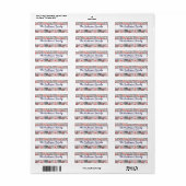 Rode & Blauwe Bloemen - Retouradreslabels Etiket (Full Sheet)