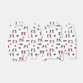 Rode & Blauwe Bokshandschoenen Boxer Patroon Bedankdoosjes (Uitgevouwen)