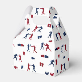 Rode & Blauwe Bokshandschoenen Boxer Patroon Bedankdoosjes