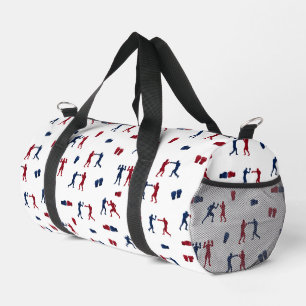 Rode & Blauwe Bokshandschoenen Boxer Pattern Gym Plunjezak