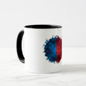 Rode Blauwe bol  Mok (Voorkant links)