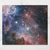 Rode & Blauwe Carina Nebula Hubble Telescoop Bier Etiket (Enkel label)