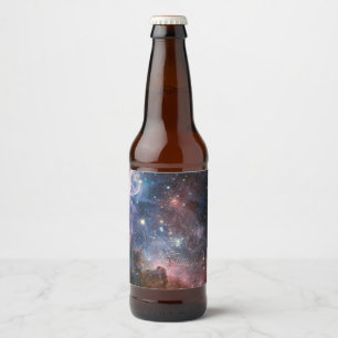 Rode & Blauwe Carina Nebula Hubble Telescoop Bier Etiket