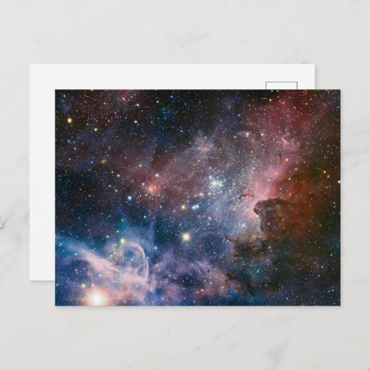 Rode & Blauwe Carina Nebula Hubble Telescoop Briefkaart (Voorkant / Achterkant)