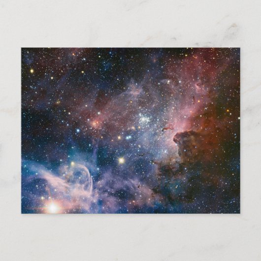 Rode & Blauwe Carina Nebula Hubble Telescoop Briefkaart (Voorkant)