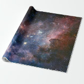 Rode & Blauwe Carina Nebula Hubble Telescoop Cadeaupapier (Uitgerold)