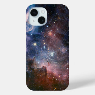Rode & Blauwe Carina Nebula Hubble Telescoop iPhone 15 Case