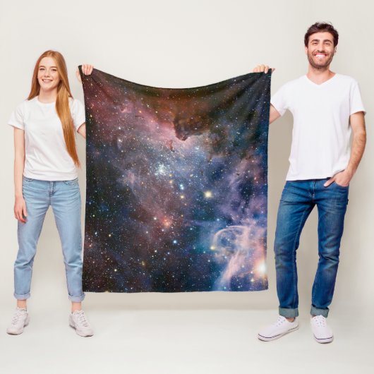 Rode & Blauwe Carina Nebula Hubble Telescoop Fleece Deken (In situ)
