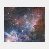 Rode & Blauwe Carina Nebula Hubble Telescoop Fleece Deken (Voorkant (Horizontaal))