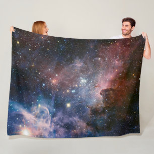 Rode & Blauwe Carina Nebula Hubble Telescoop Fleece Deken