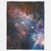Rode & Blauwe Carina Nebula Hubble Telescoop Fleece Deken (Voorkant)