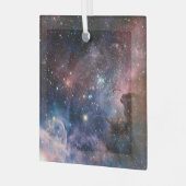 Rode & Blauwe Carina Nebula Hubble Telescoop Glas Ornament (Voorkant links)