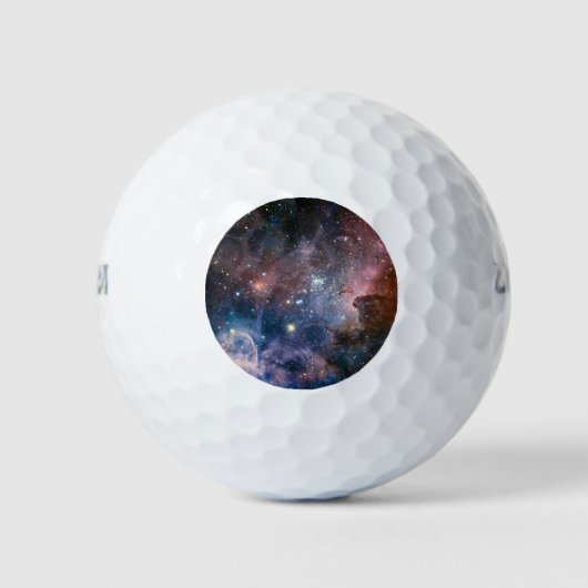 Rode & Blauwe Carina Nebula Hubble Telescoop Golfballen (Voorkant)