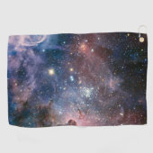 Rode & Blauwe Carina Nebula Hubble Telescoop Golfhanddoek (Horizontaal)