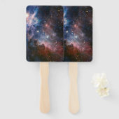 Rode & Blauwe Carina Nebula Hubble Telescoop Handwaaier (Voorkant en achterkant)
