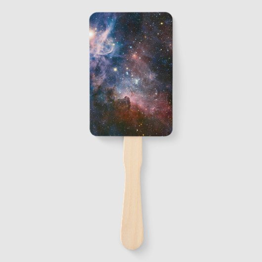 Rode & Blauwe Carina Nebula Hubble Telescoop Handwaaier (Voorkant)