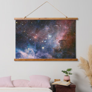 Rode & Blauwe Carina Nebula Hubble Telescoop Hangend Wandkleed