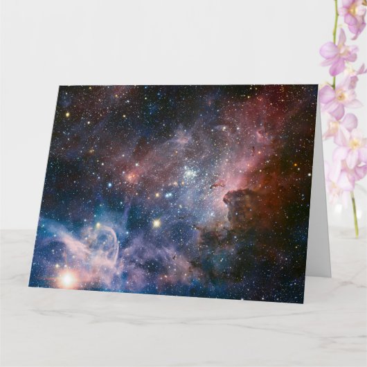 Rode & Blauwe Carina Nebula Hubble Telescoop Kaart (Orchidee)