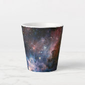 Rode & Blauwe Carina Nebula Hubble Telescoop Latte Mok (Voorkant)