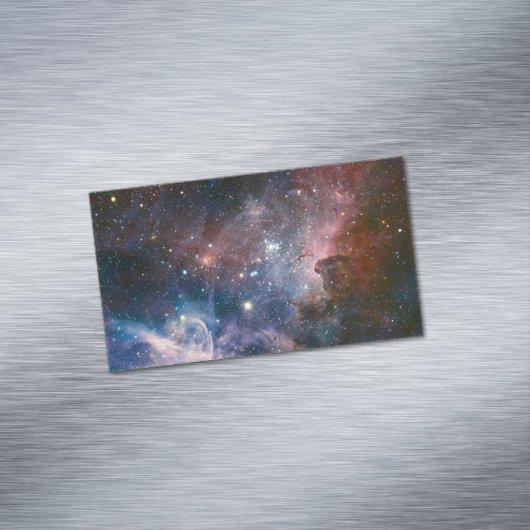 Rode & Blauwe Carina Nebula Hubble Telescoop Magnetisch Visitekaartje (Voorbeeld)