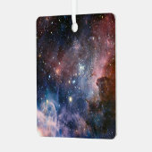 Rode & Blauwe Carina Nebula Hubble Telescoop Metalen Ornament (Voorkant links)