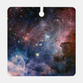 Rode & Blauwe Carina Nebula Hubble Telescoop Metalen Ornament (Achterkant)