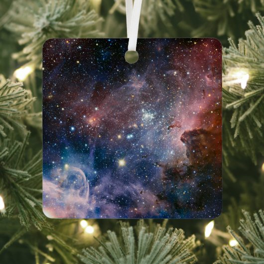 Rode & Blauwe Carina Nebula Hubble Telescoop Metalen Ornament (Insitu)